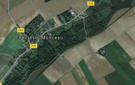 Terrain seul à Chevresis-Monceau en Aisne (02) de 601 m² à vendre au prix de 14500€ - 1
