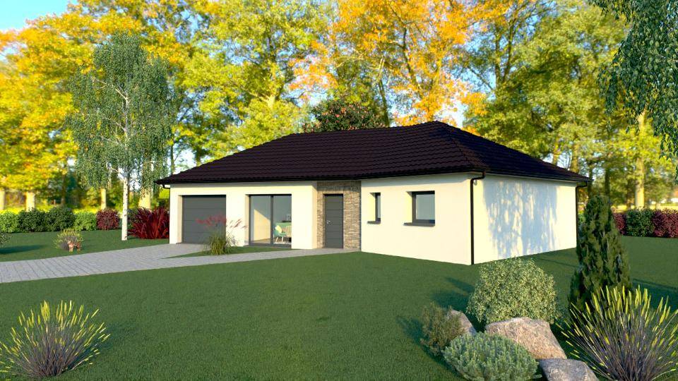 Programme terrain + maison à Lapugnoy en Pas-de-Calais (62) de 90 m² à vendre au prix de 220000€ - 1