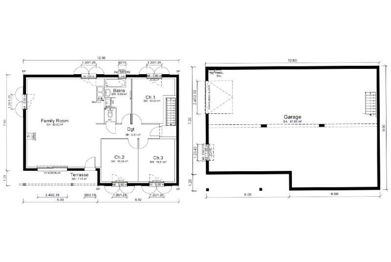 Programme terrain + maison à Annoisin-Chatelans en Isère (38) de 88 m² à vendre au prix de 400000€ - 2