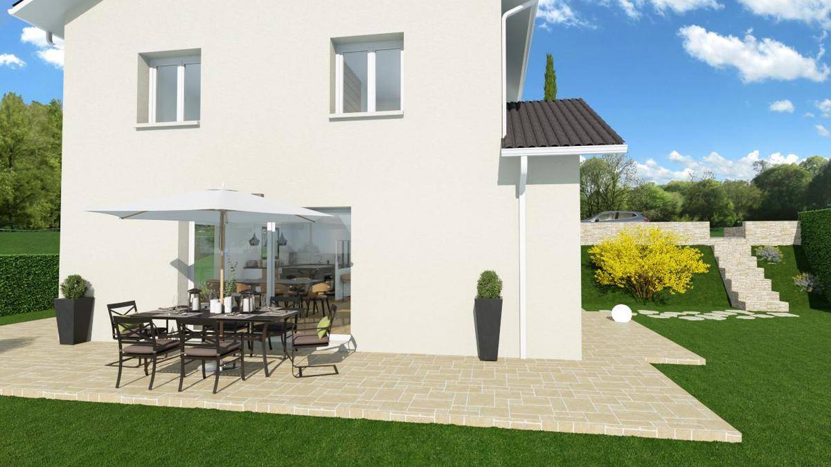 Programme terrain + maison à Sonnaz en Savoie (73) de 120 m² à vendre au prix de 486323€ - 3