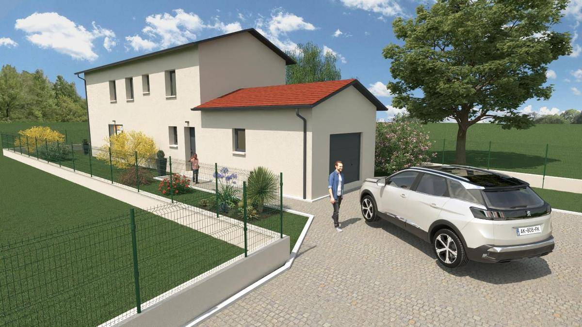 Programme terrain + maison à Sain-Bel en Rhône (69) de 122 m² à vendre au prix de 430100€ - 1