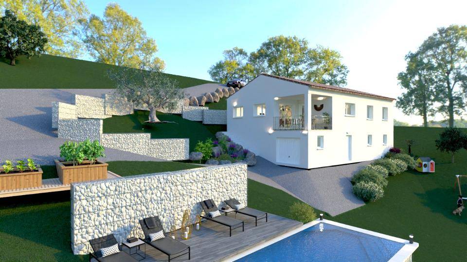 Programme terrain + maison à Vals-les-Bains en Ardèche (07) de 105 m² à vendre au prix de 364850€ - 2