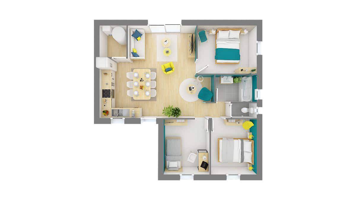 Programme terrain + maison à Les Moutiers-en-Retz en Loire-Atlantique (44) de 80 m² à vendre au prix de 313457€ - 4