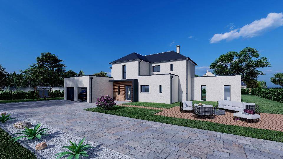 Programme terrain + maison à Saint-Christophe-sur-le-Nais en Indre-et-Loire (37) de 192 m² à vendre au prix de 416902€ - 1