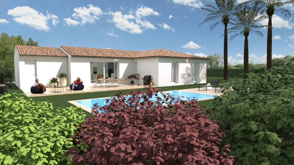 Programme terrain + maison à Roquebrune-sur-Argens en Var (83) de 105 m² à vendre au prix de 488000€ - 1