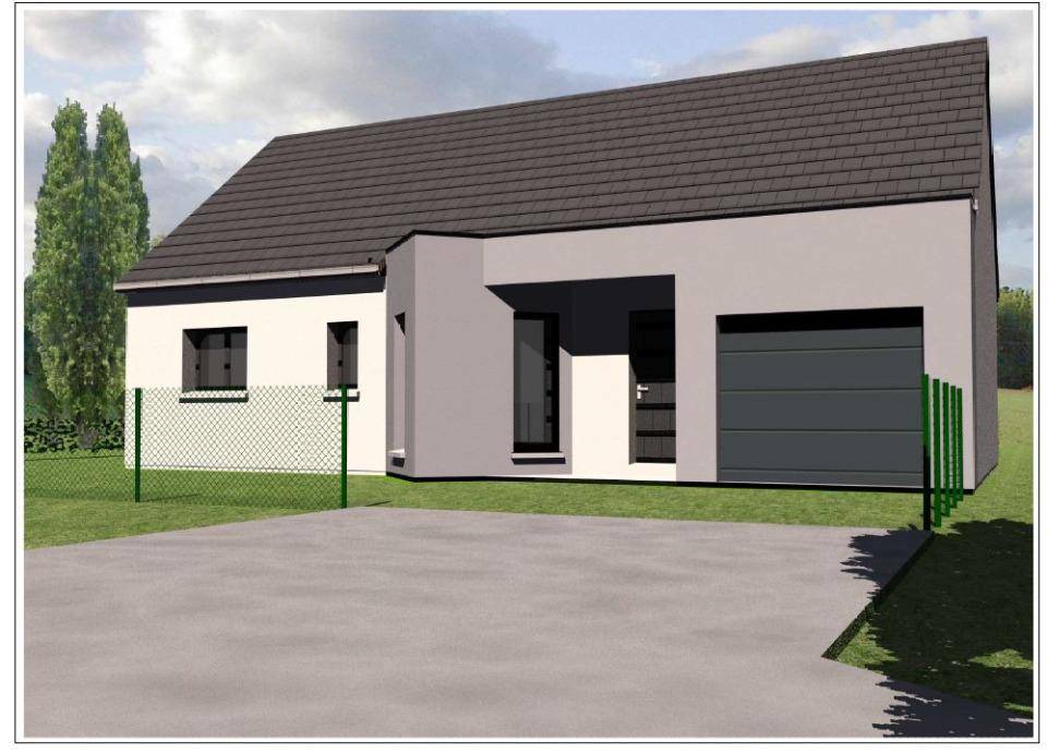 Programme terrain + maison à Domfront-en-Champagne en Sarthe (72) de 80 m² à vendre au prix de 206000€ - 1