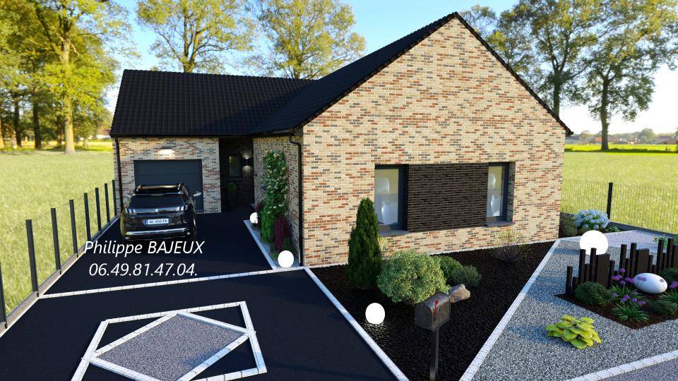 Programme terrain + maison à Lauwin-Planque en Nord (59) de 106 m² à vendre au prix de 341529€ - 1
