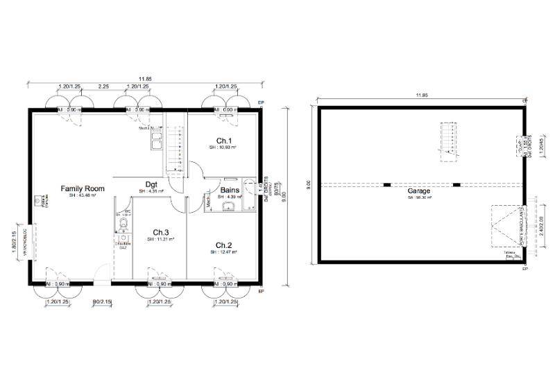 Programme terrain + maison à Leyment en Ain (01) de 95 m² à vendre au prix de 267350€ - 3