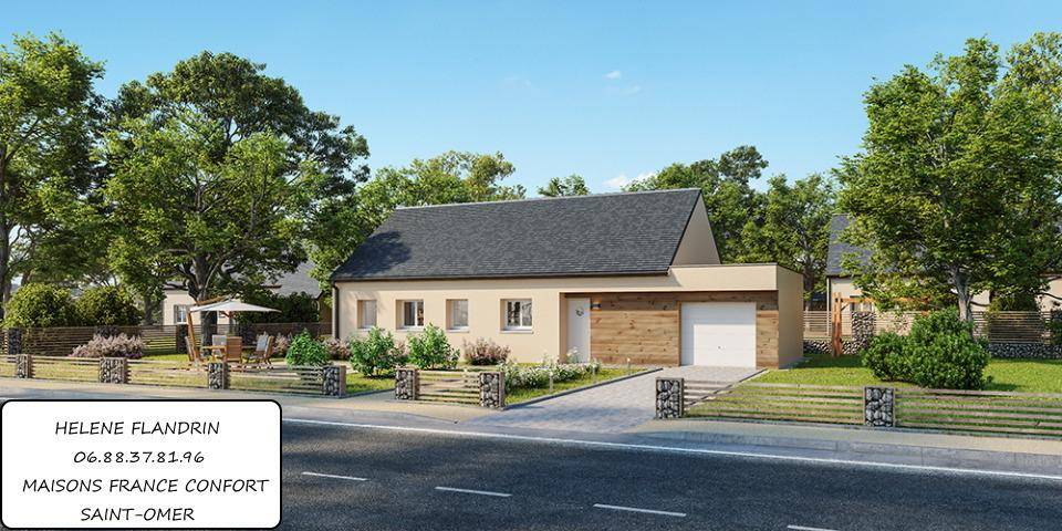 Programme terrain + maison à Hesdin-l'Abbé en Pas-de-Calais (62) de 90 m² à vendre au prix de 272584€ - 3