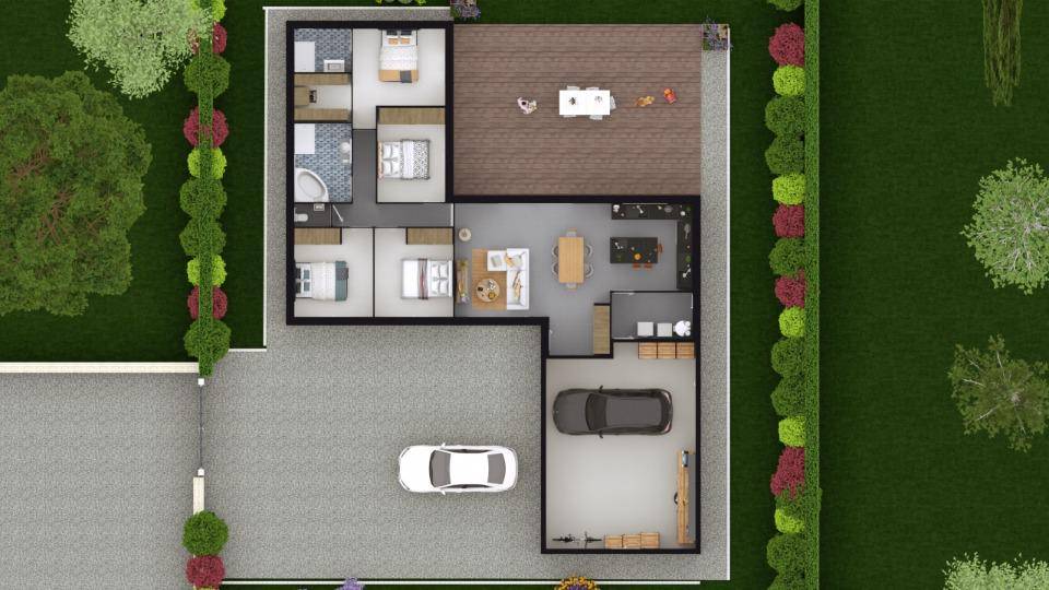 Programme terrain + maison à Baugy en Cher (18) de 114 m² à vendre au prix de 265000€ - 4