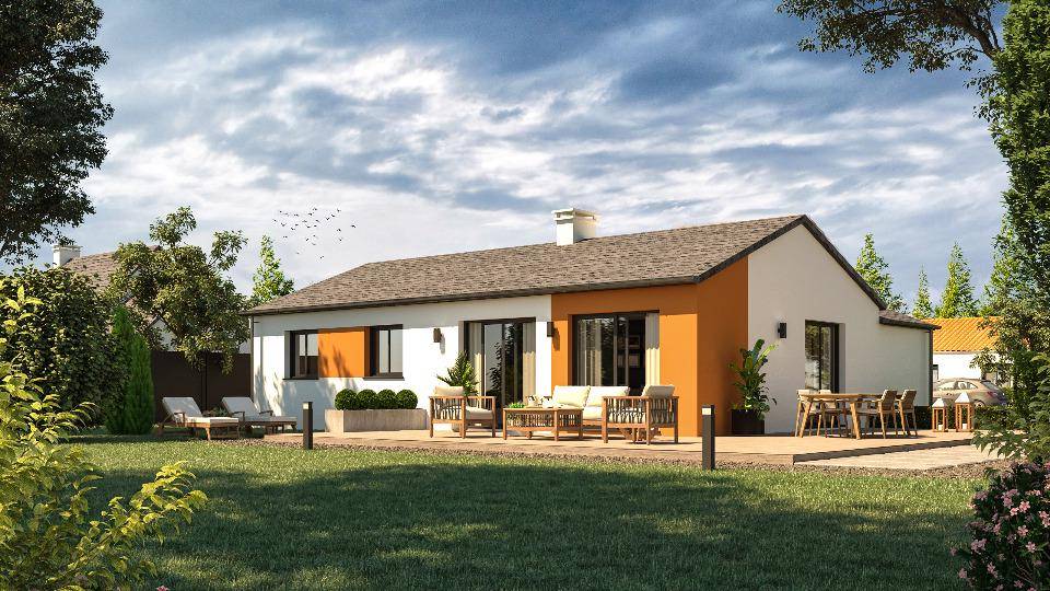 Programme terrain + maison à Kervignac en Morbihan (56) de 73 m² à vendre au prix de 285868€ - 1