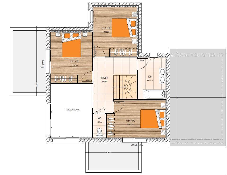 Programme terrain + maison à Les Garennes sur Loire en Maine-et-Loire (49) de 138 m² à vendre au prix de 423000€ - 4