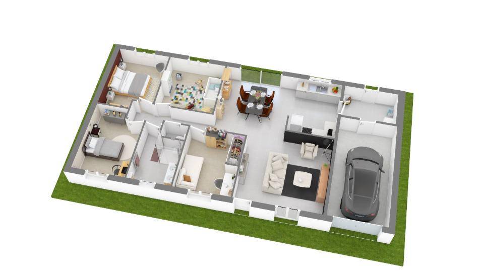 Programme terrain + maison à Levroux en Indre (36) de 108 m² à vendre au prix de 184250€ - 2
