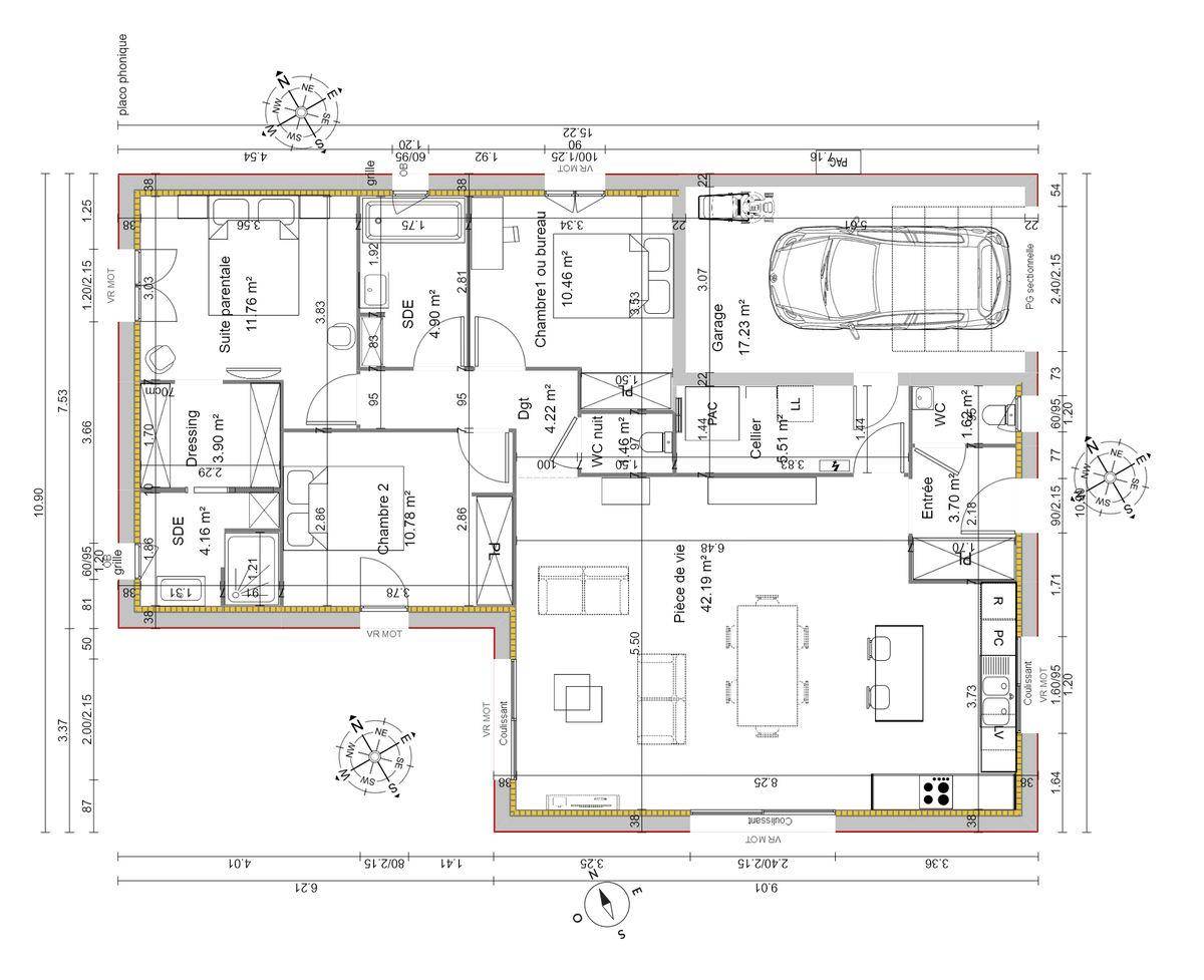 Programme terrain + maison à Saujon en Charente-Maritime (17) de 104 m² à vendre au prix de 308540€ - 4