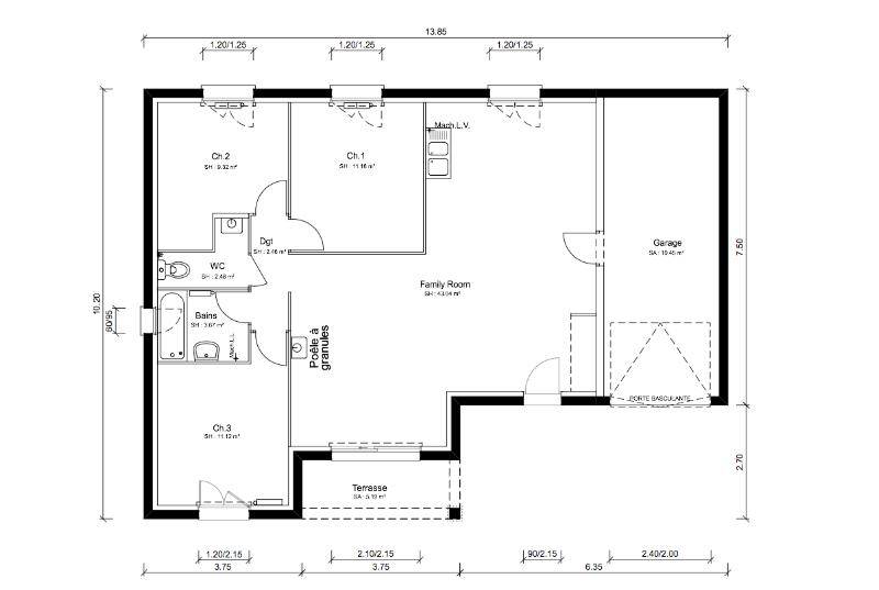 Programme terrain + maison à Belleville-en-Beaujolais en Rhône (69) de 83 m² à vendre au prix de 244816€ - 4