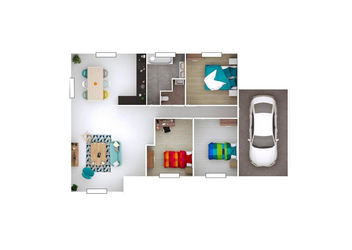 Programme terrain + maison à Saint-Paul-de-Varax en Ain (01) de 95 m² à vendre au prix de 240000€ - 3