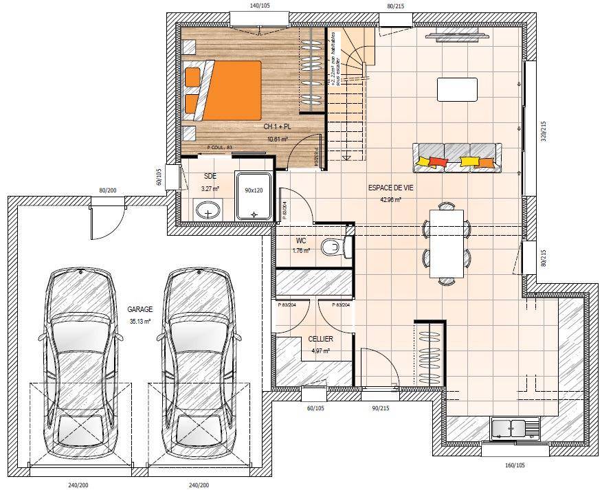 Programme terrain + maison à Val d'Erdre-Auxence en Maine-et-Loire (49) de 115 m² à vendre au prix de 285000€ - 4