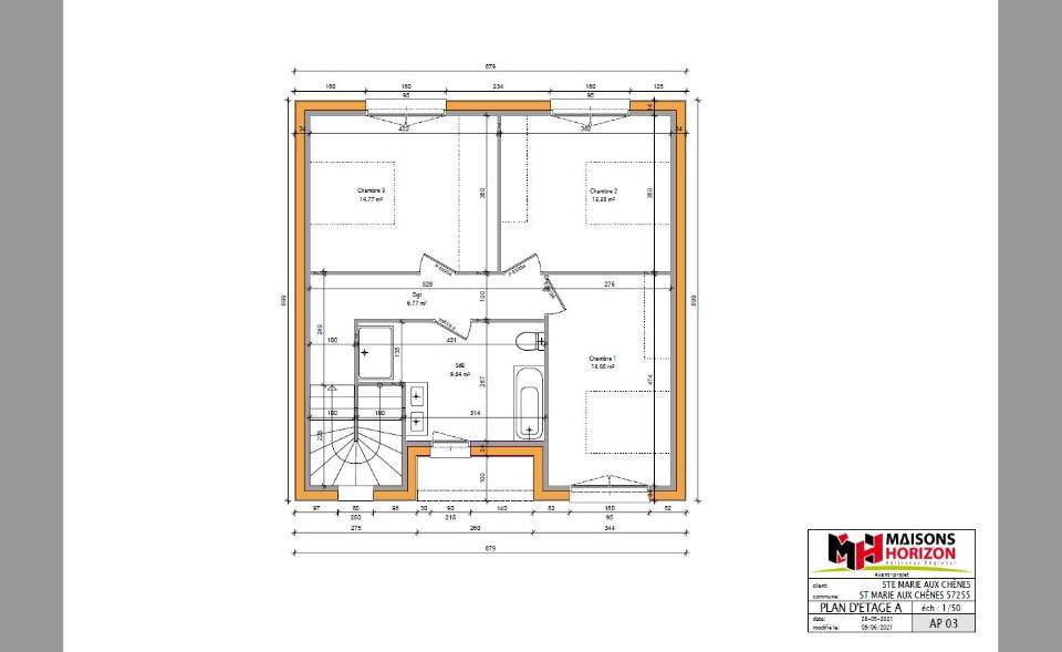 Programme terrain + maison à Sainte-Marie-aux-Chênes en Moselle (57) de 100 m² à vendre au prix de 252000€ - 3