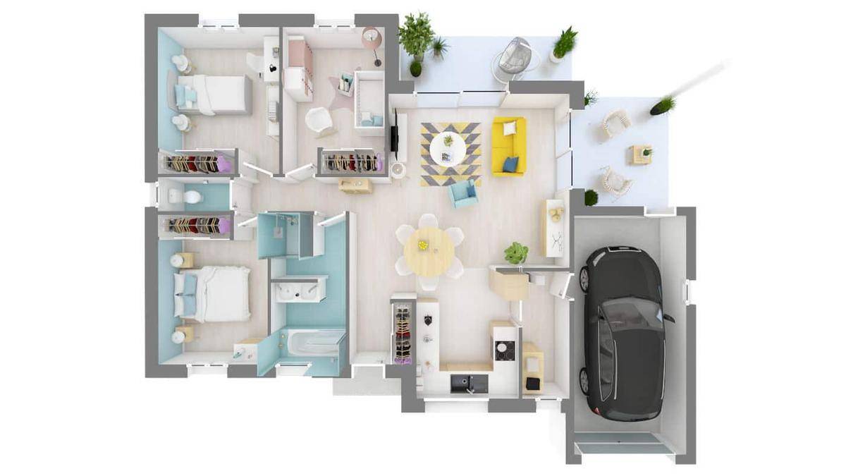 Programme terrain + maison à Campagne en Dordogne (24) de 86 m² à vendre au prix de 212350€ - 4