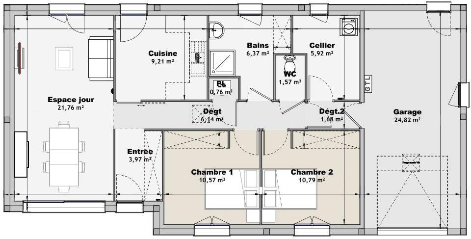 Programme terrain + maison à Magny-le-Désert en Orne (61) de 78 m² à vendre au prix de 192600€ - 4