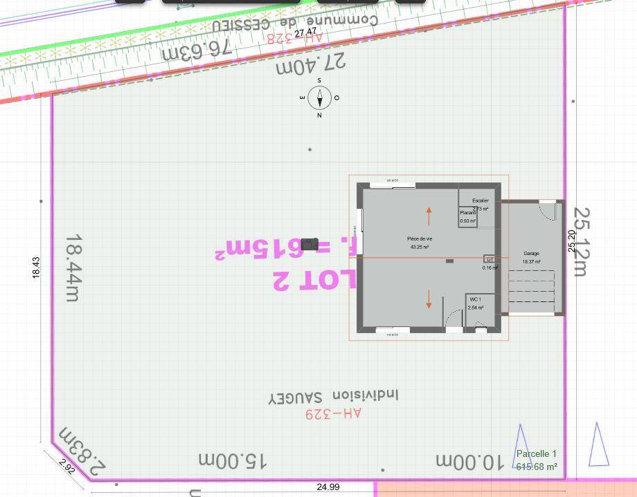 Programme terrain + maison à Dolomieu en Isère (38) de 91 m² à vendre au prix de 260000€ - 2