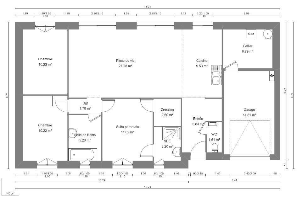 Programme terrain + maison à Avesnes-le-Sec en Nord (59) de 95 m² à vendre au prix de 266000€ - 4