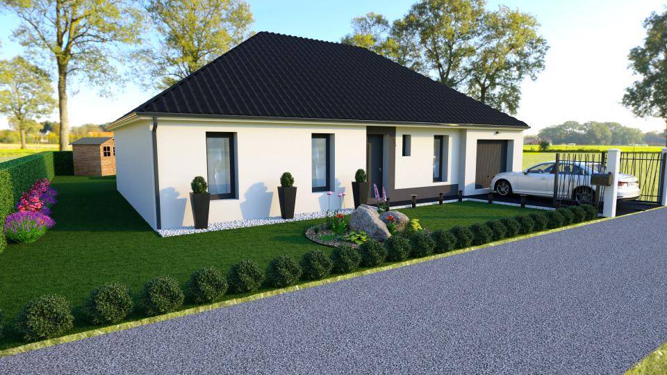 Programme terrain + maison à Lens en Pas-de-Calais (62) de 95 m² à vendre au prix de 238265€ - 2