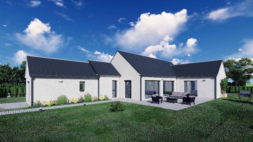 Programme terrain + maison à Épeigné-les-Bois en Indre-et-Loire (37) de 110 m² à vendre au prix de 230500€ - 1