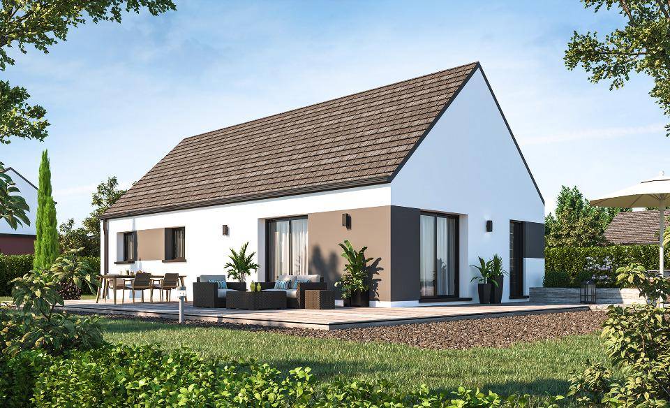 Programme terrain + maison à Saint-Uniac en Ille-et-Vilaine (35) de 79 m² à vendre au prix de 219850€ - 1