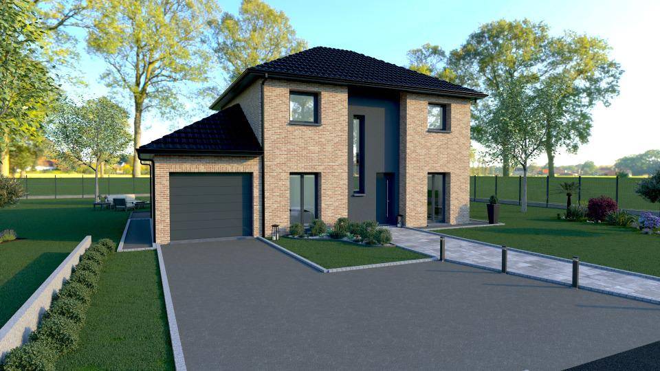 Programme terrain + maison à Wallon-Cappel en Nord (59) de 105 m² à vendre au prix de 308500€ - 1