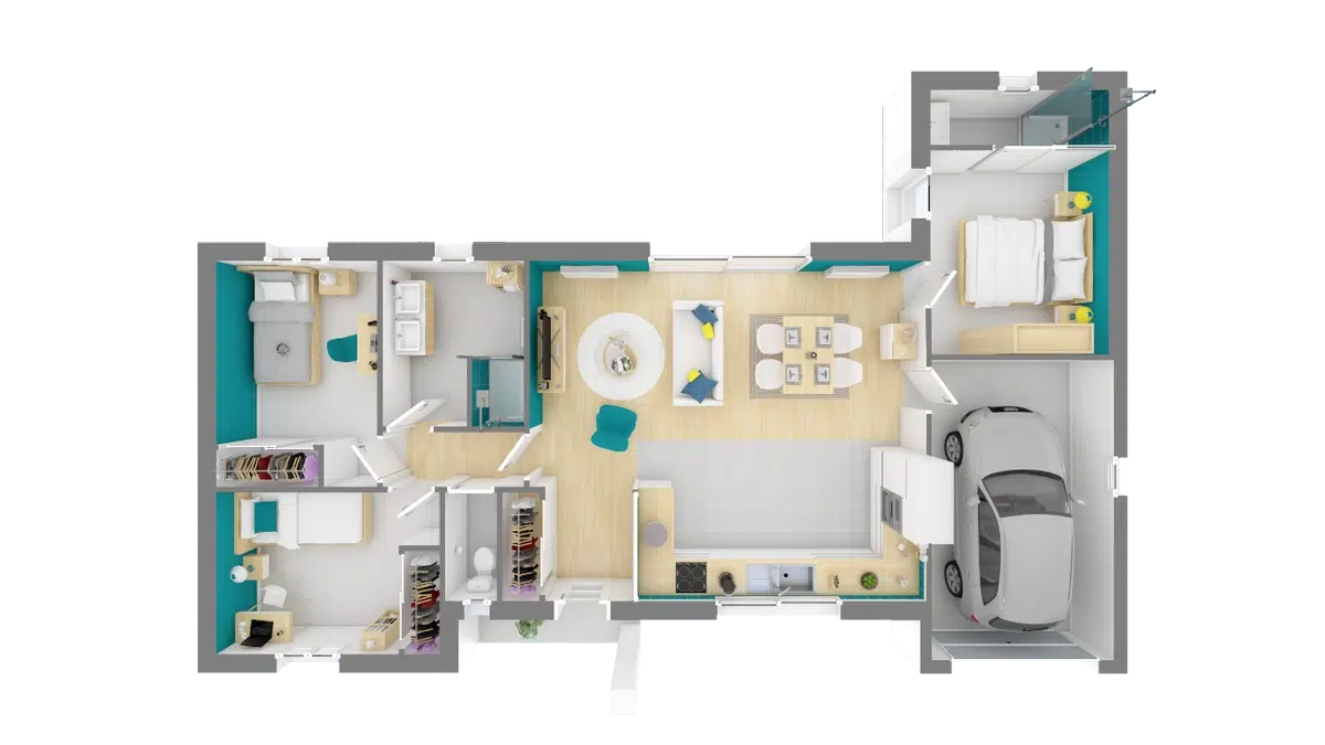 Programme terrain + maison à Petit-Réderching en Moselle (57) de 81 m² à vendre au prix de 223127€ - 4