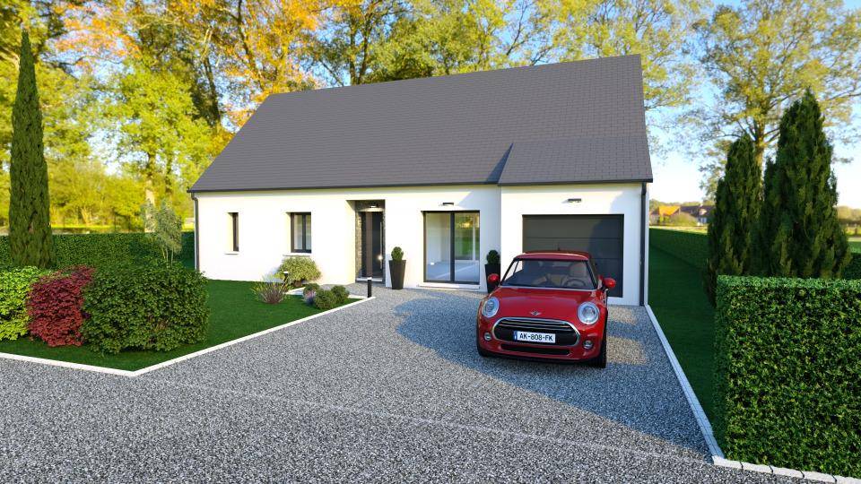 Programme terrain + maison à Marcé-sur-Esves en Indre-et-Loire (37) de 90 m² à vendre au prix de 214150€ - 1
