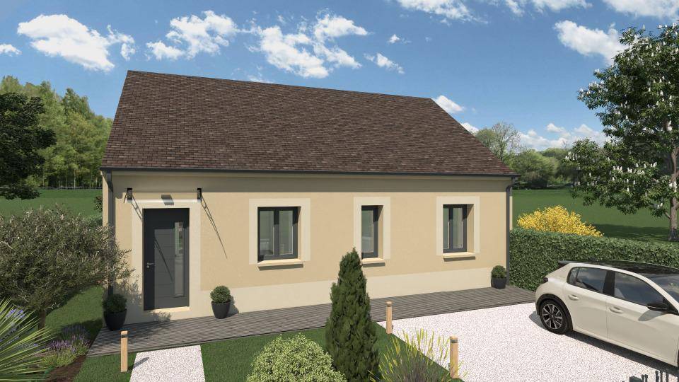 Programme terrain + maison à Milly-la-Forêt en Essonne (91) de 69 m² à vendre au prix de 270000€ - 1