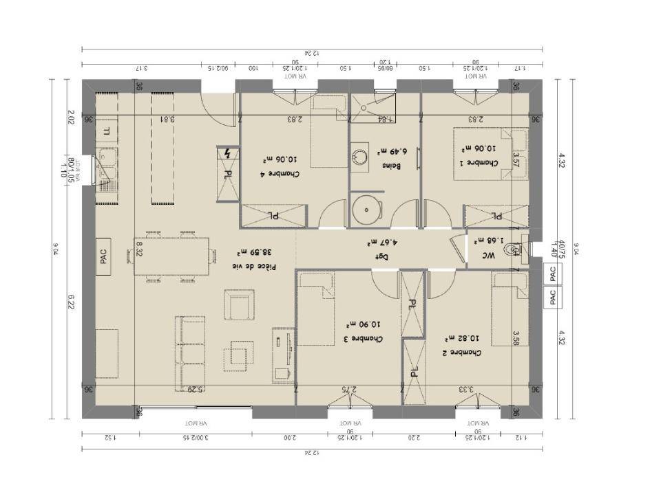 Programme terrain + maison à Saint-Paul-en-Forêt en Var (83) de 95 m² à vendre au prix de 386000€ - 4
