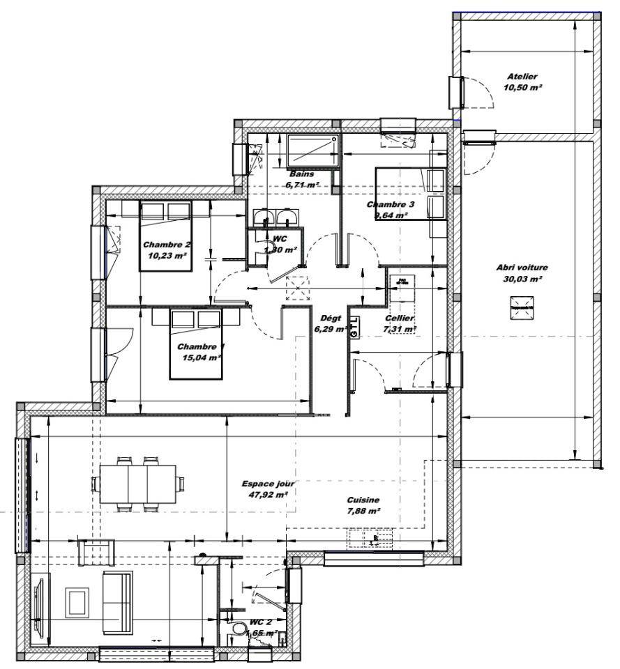 Programme terrain + maison à La Chapelle-au-Moine en Orne (61) de 113 m² à vendre au prix de 312684€ - 4