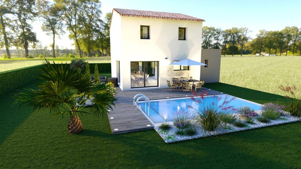 Programme terrain + maison à Bagnols-sur-Cèze en Gard (30) de 86 m² à vendre au prix de 268700€ - 1
