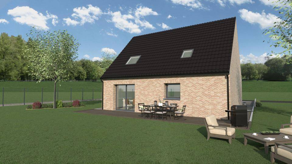 Programme terrain + maison à Morbecque en Nord (59) de 100 m² à vendre au prix de 279600€ - 2