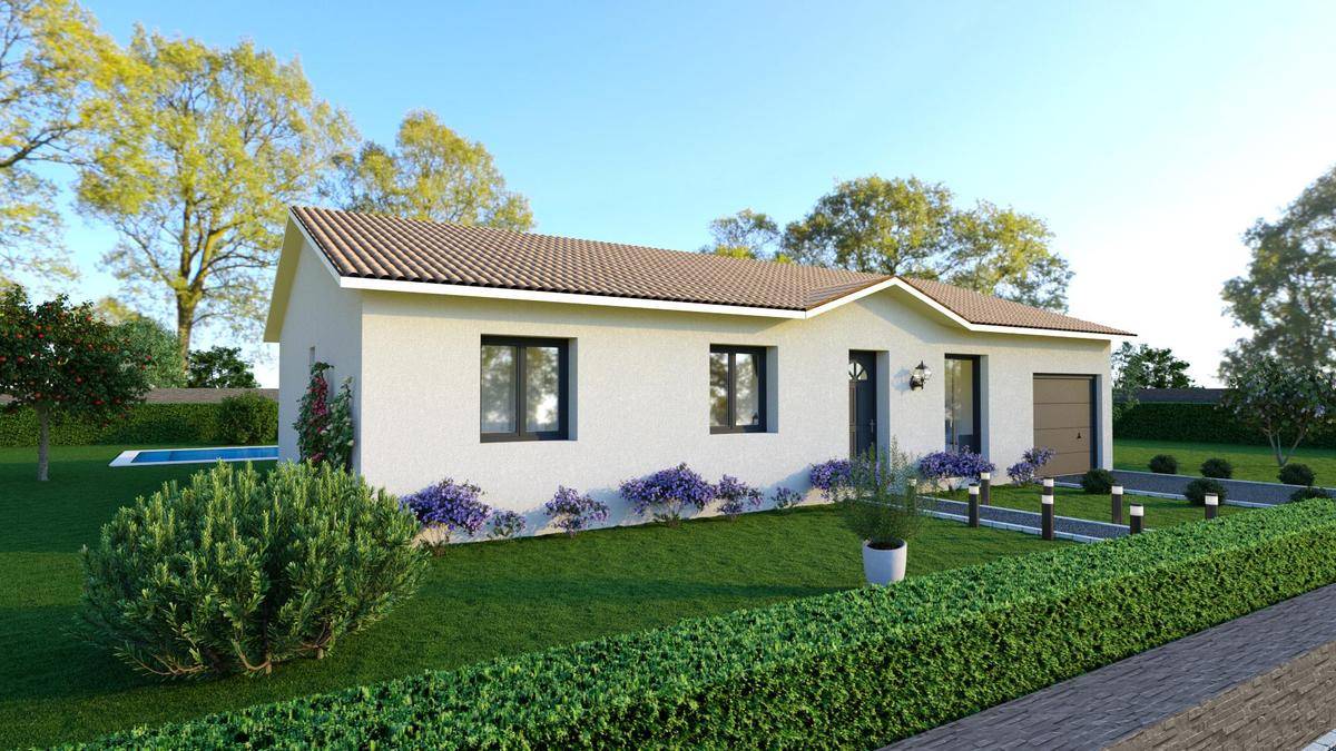 Programme terrain + maison à Chaponnay en Rhône (69) de 91 m² à vendre au prix de 352000€ - 2