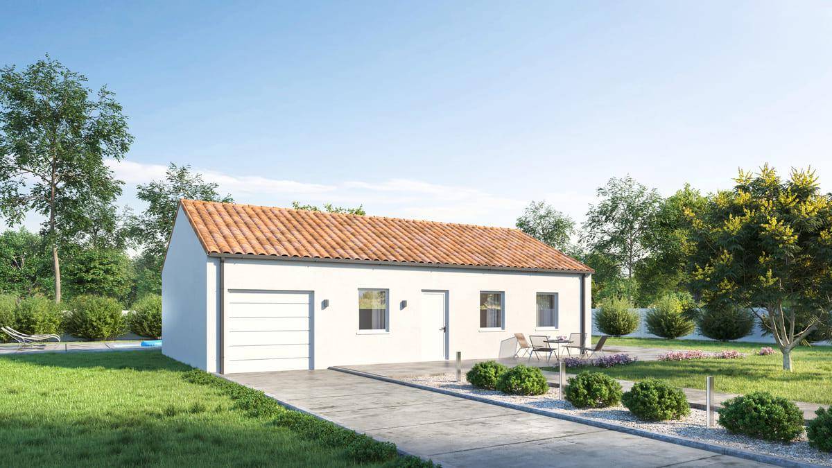 Programme terrain + maison à Mesnard-la-Barotière en Vendée (85) de 78 m² à vendre au prix de 201207€ - 1