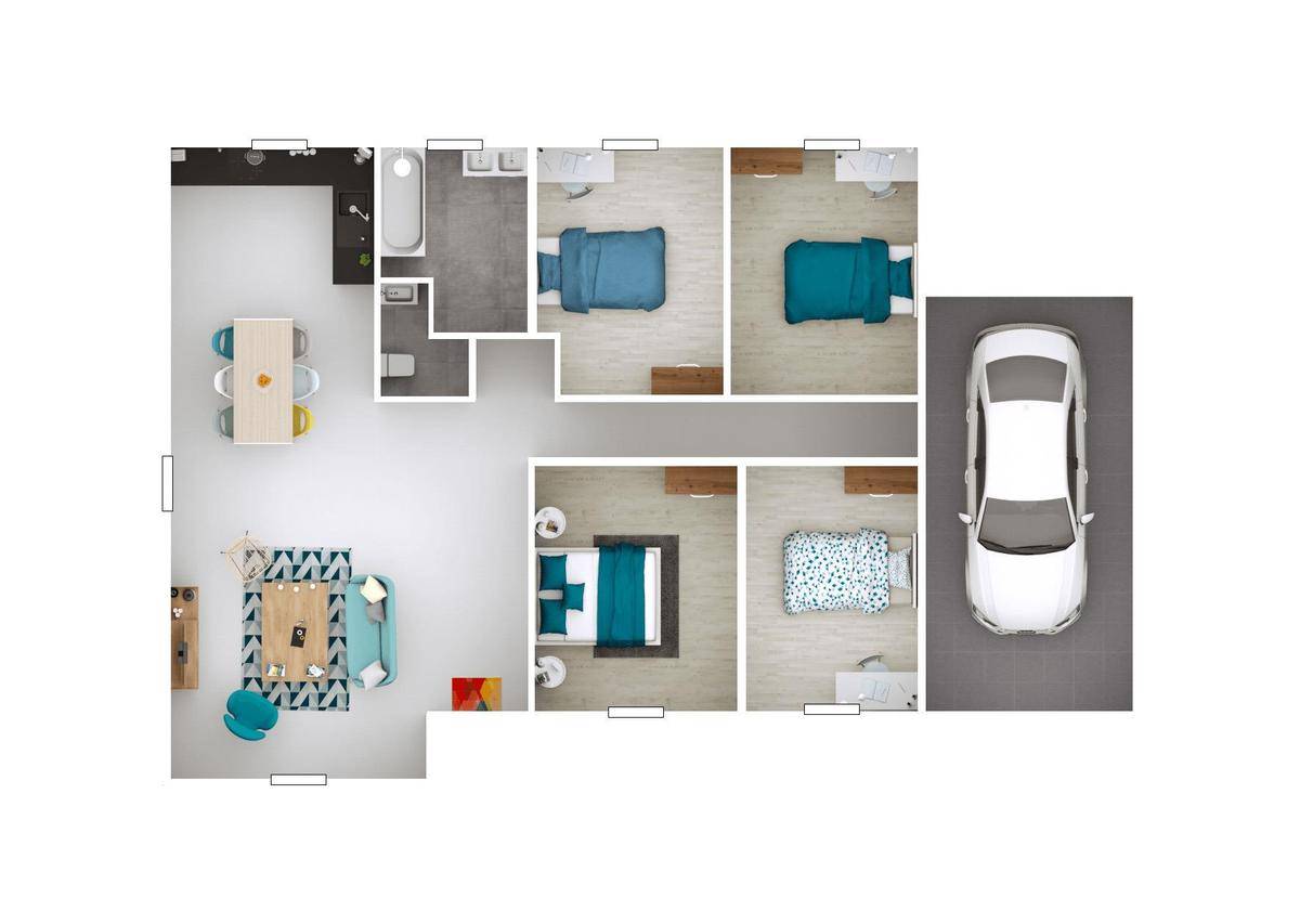 Programme terrain + maison à Montcet en Ain (01) de 101 m² à vendre au prix de 214700€ - 3