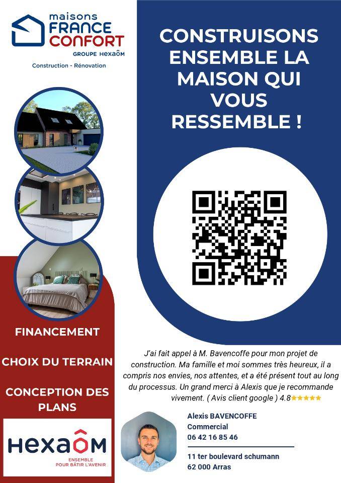 Programme terrain + maison à Penin en Pas-de-Calais (62) de 90 m² à vendre au prix de 248245€ - 4