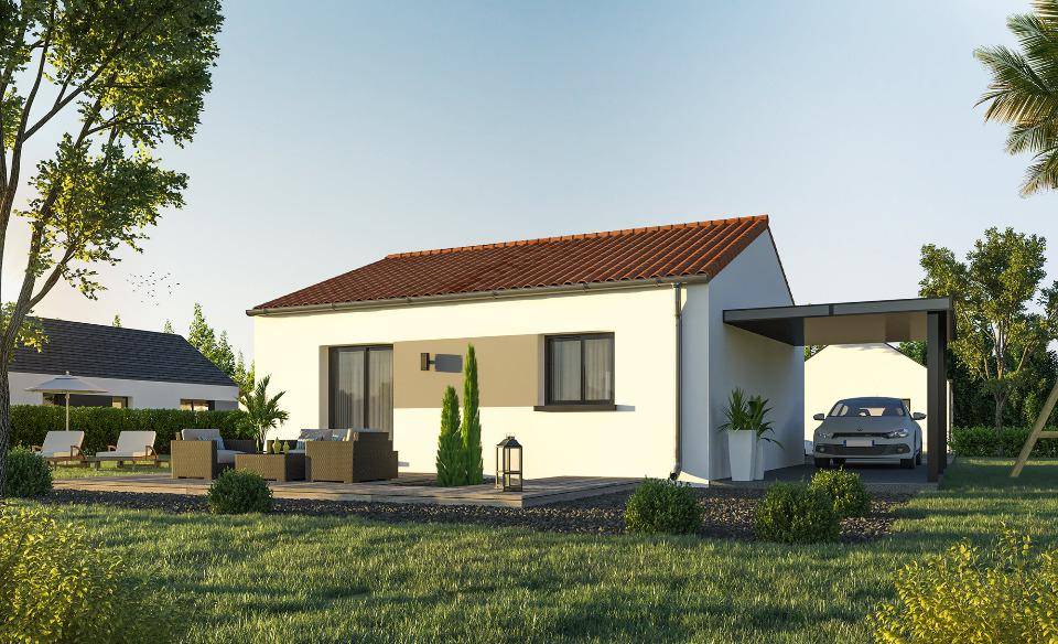 Programme terrain + maison à Bouguenais en Loire-Atlantique (44) de 59 m² à vendre au prix de 270000€ - 2