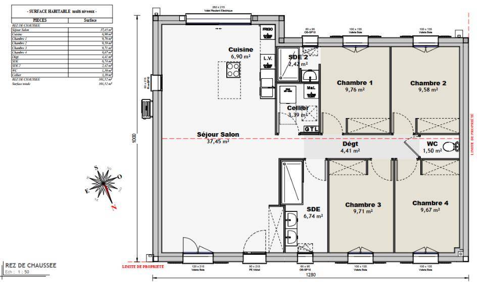 Programme terrain + maison à Tesson en Charente-Maritime (17) de 100 m² à vendre au prix de 264000€ - 4