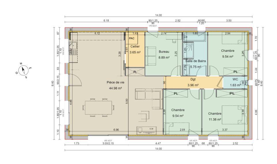 Programme terrain + maison à Saint-Étienne-le-Laus en Hautes-Alpes (05) de 90 m² à vendre au prix de 303000€ - 4