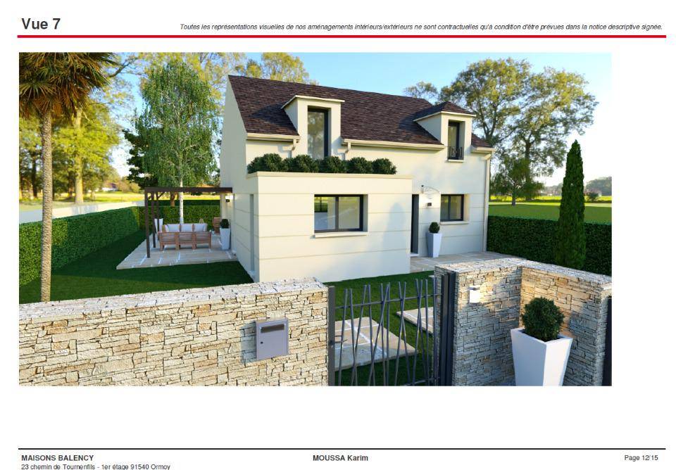 Programme terrain + maison à Villejust en Essonne (91) de 100 m² à vendre au prix de 500000€ - 4