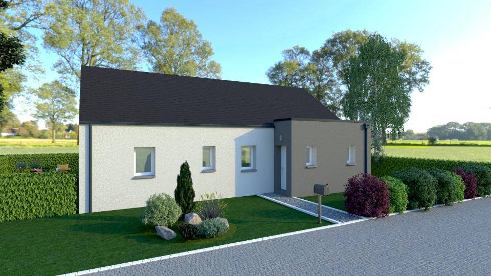 Programme terrain + maison à Domfront-en-Champagne en Sarthe (72) de 98 m² à vendre au prix de 210000€ - 2