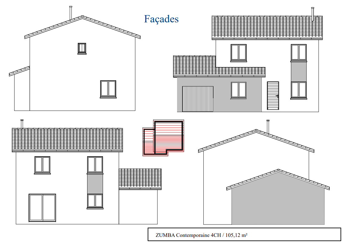 Programme terrain + maison à Frans en Ain (01) de 105 m² à vendre au prix de 302340€ - 4