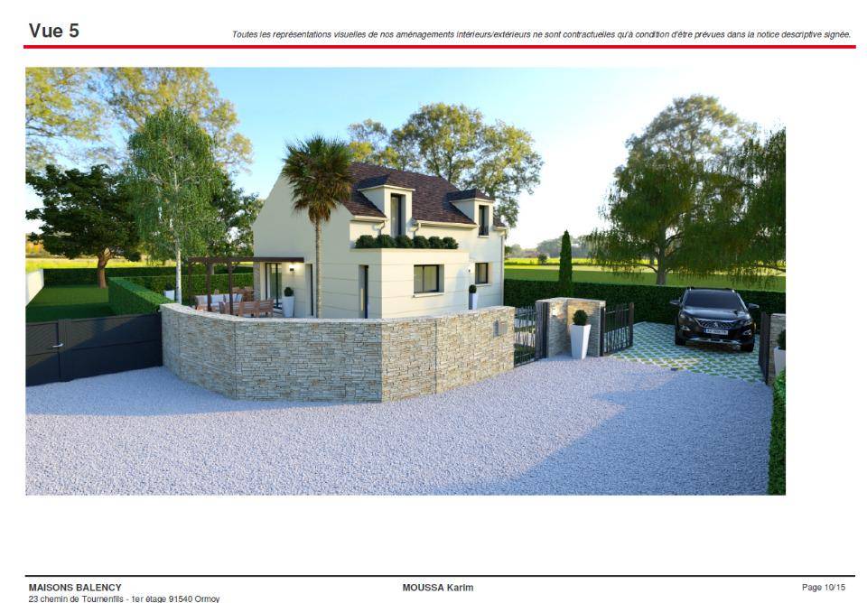 Programme terrain + maison à Villejust en Essonne (91) de 100 m² à vendre au prix de 500000€ - 1