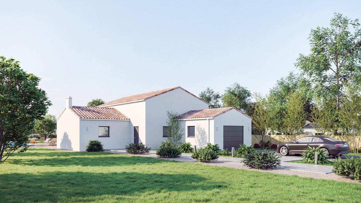 Programme terrain + maison à Les Moutiers-en-Retz en Loire-Atlantique (44) de 180 m² à vendre au prix de 455906€ - 2