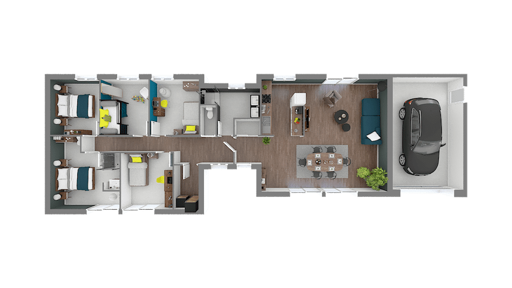 Programme terrain + maison à Prémilhat en Allier (03) de 90 m² à vendre au prix de 261039€ - 3